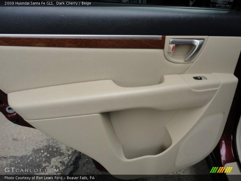 Dark Cherry / Beige 2009 Hyundai Santa Fe GLS
