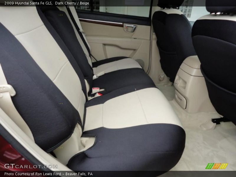 Dark Cherry / Beige 2009 Hyundai Santa Fe GLS