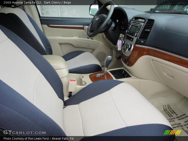 Dark Cherry / Beige 2009 Hyundai Santa Fe GLS