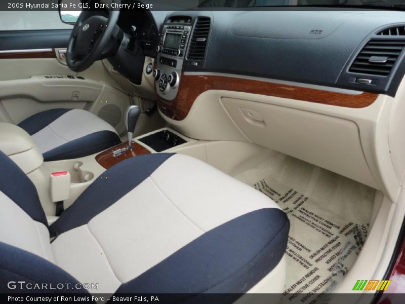 Dark Cherry / Beige 2009 Hyundai Santa Fe GLS