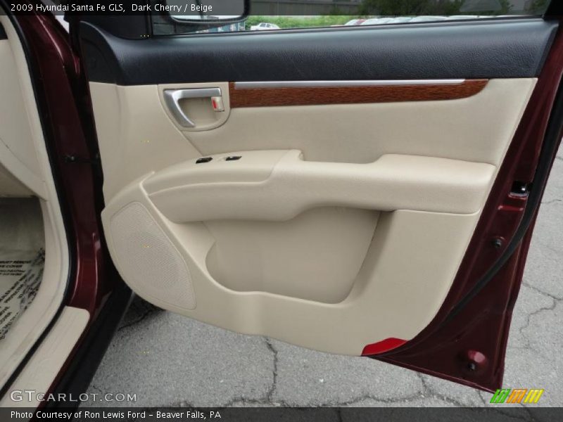 Dark Cherry / Beige 2009 Hyundai Santa Fe GLS