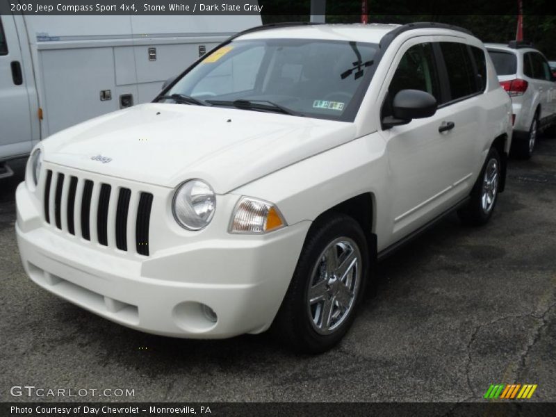 Stone White / Dark Slate Gray 2008 Jeep Compass Sport 4x4