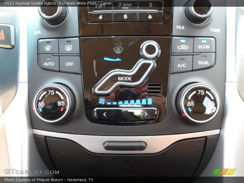 Controls of 2011 Sonata Hybrid