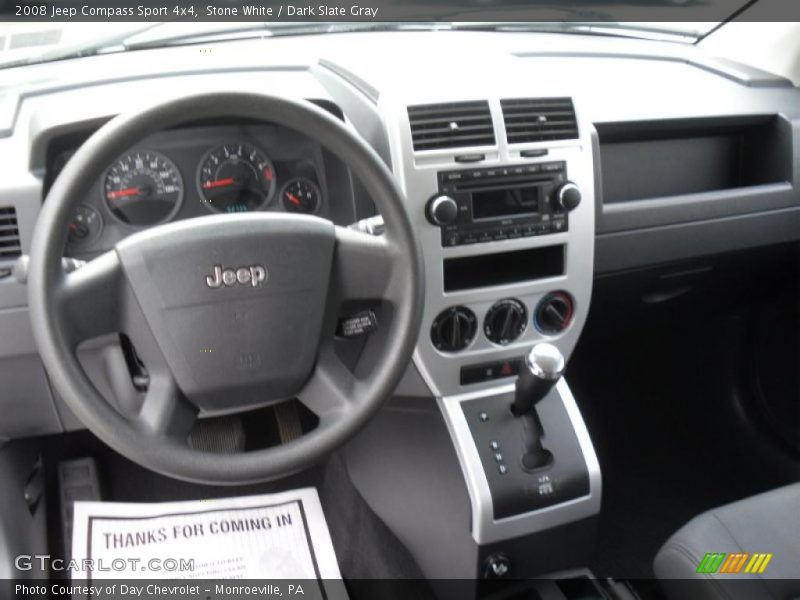 Stone White / Dark Slate Gray 2008 Jeep Compass Sport 4x4