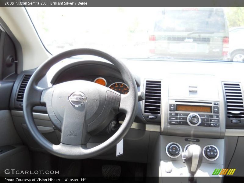 Brilliant Silver / Beige 2009 Nissan Sentra 2.0