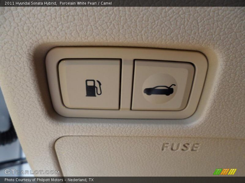 Porcelain White Pearl / Camel 2011 Hyundai Sonata Hybrid