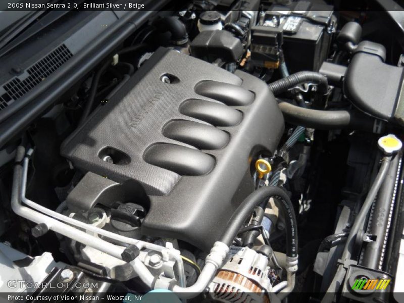 Brilliant Silver / Beige 2009 Nissan Sentra 2.0