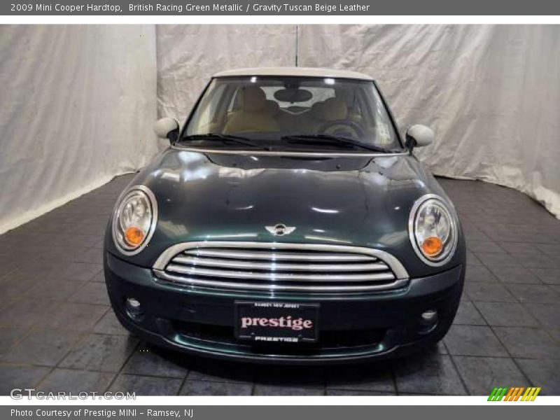 British Racing Green Metallic / Gravity Tuscan Beige Leather 2009 Mini Cooper Hardtop