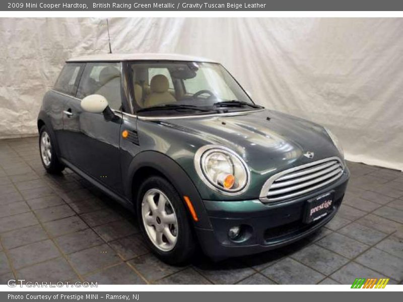 British Racing Green Metallic / Gravity Tuscan Beige Leather 2009 Mini Cooper Hardtop