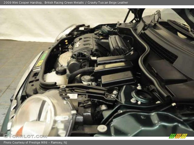 British Racing Green Metallic / Gravity Tuscan Beige Leather 2009 Mini Cooper Hardtop