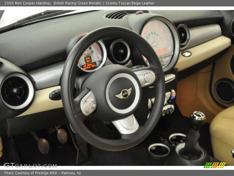 British Racing Green Metallic / Gravity Tuscan Beige Leather 2009 Mini Cooper Hardtop