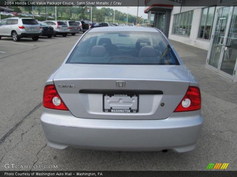 Satin Silver Metallic / Gray 2004 Honda Civic Value Package Coupe