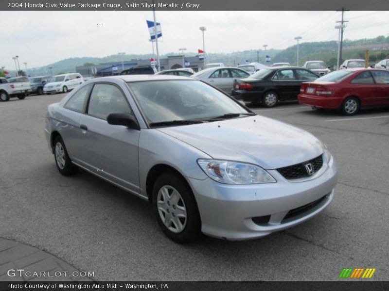 Satin Silver Metallic / Gray 2004 Honda Civic Value Package Coupe