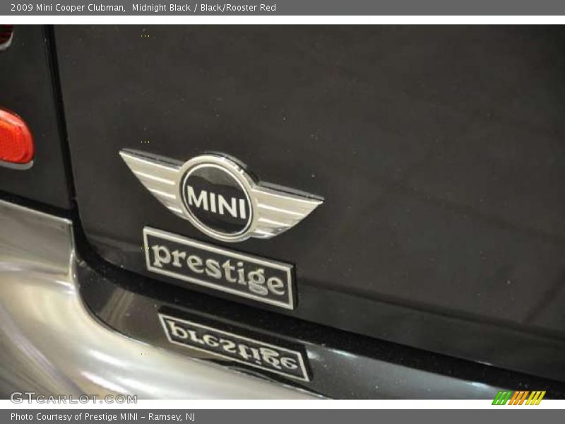 Midnight Black / Black/Rooster Red 2009 Mini Cooper Clubman