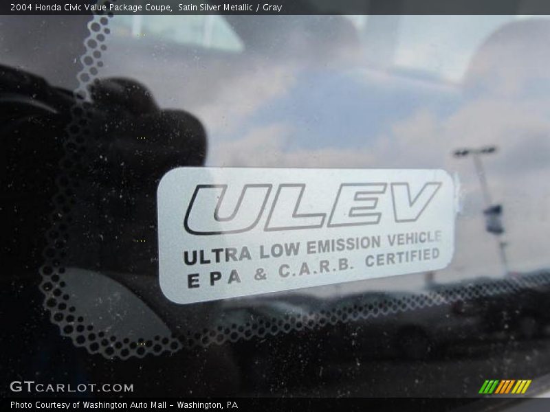 Satin Silver Metallic / Gray 2004 Honda Civic Value Package Coupe