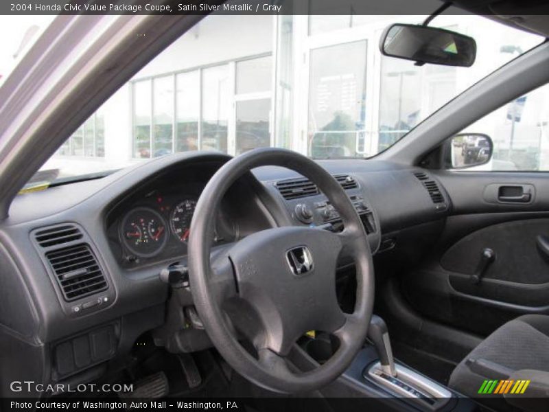 Satin Silver Metallic / Gray 2004 Honda Civic Value Package Coupe