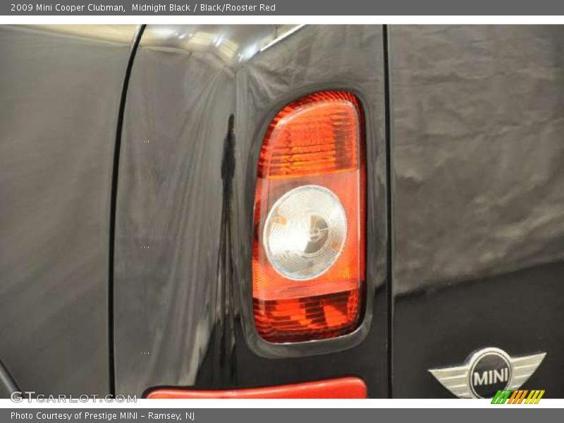 Midnight Black / Black/Rooster Red 2009 Mini Cooper Clubman