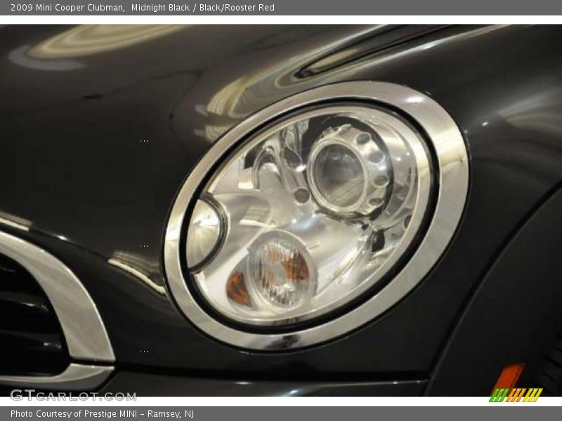 Midnight Black / Black/Rooster Red 2009 Mini Cooper Clubman