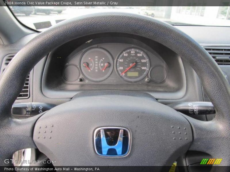 Satin Silver Metallic / Gray 2004 Honda Civic Value Package Coupe