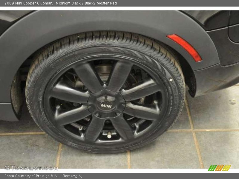 Midnight Black / Black/Rooster Red 2009 Mini Cooper Clubman