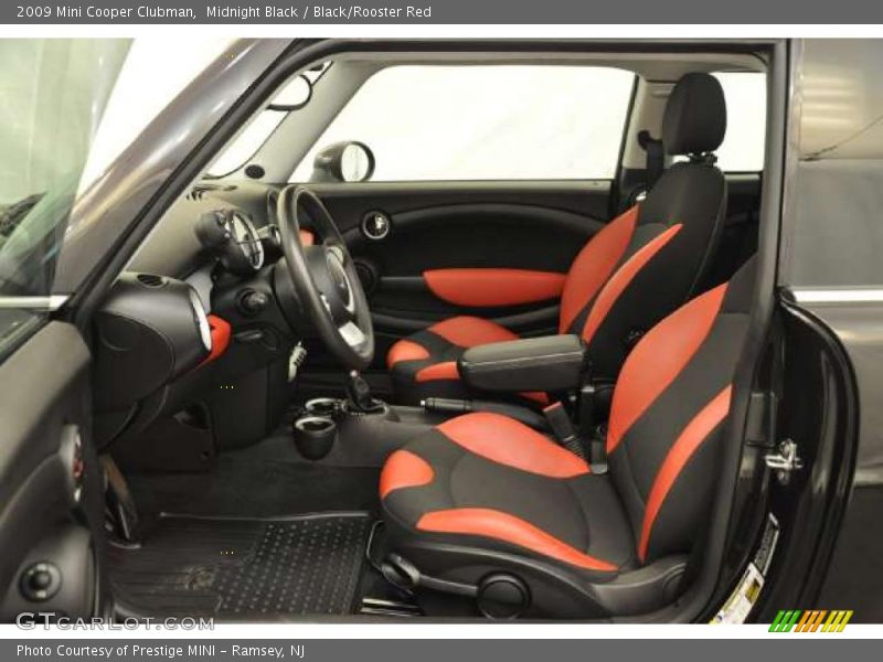  2009 Cooper Clubman Black/Rooster Red Interior