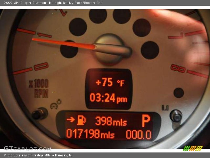 Midnight Black / Black/Rooster Red 2009 Mini Cooper Clubman