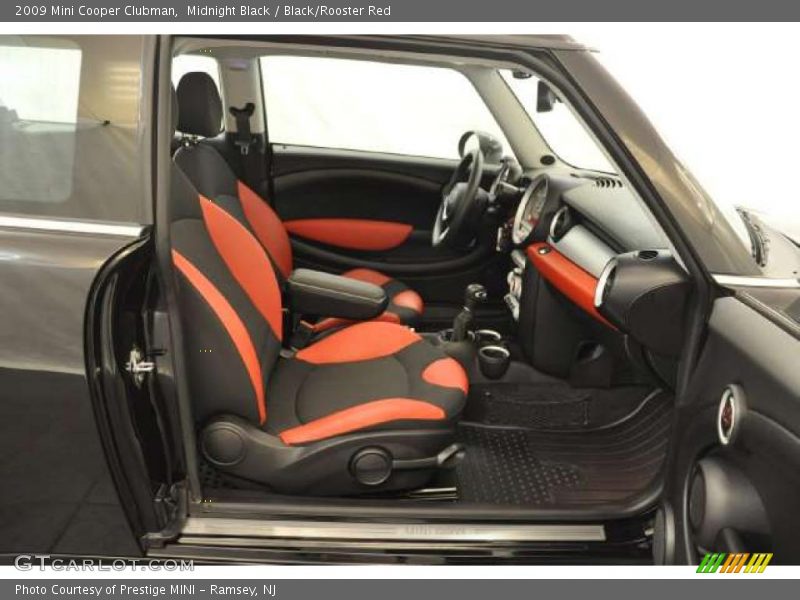  2009 Cooper Clubman Black/Rooster Red Interior