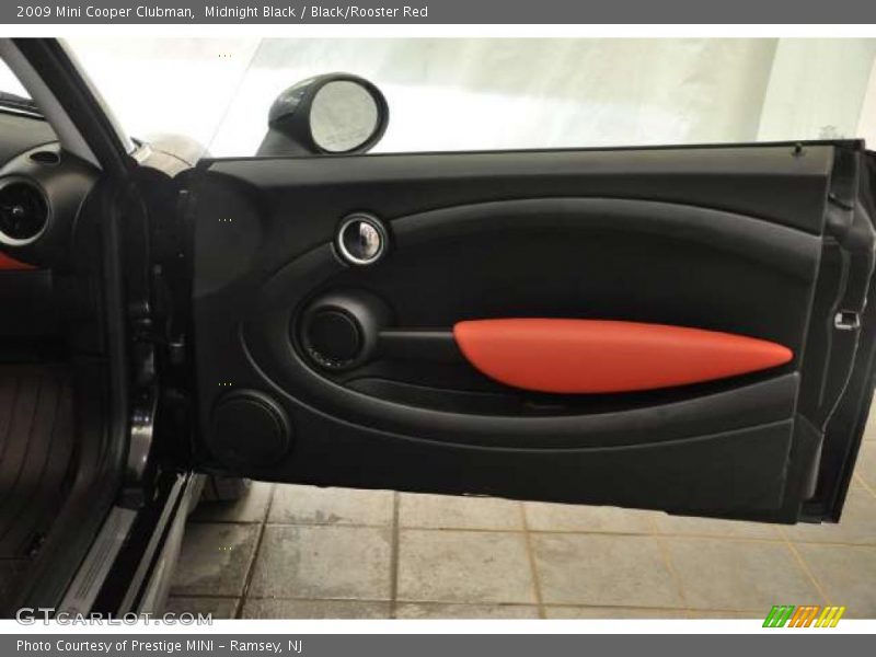 Midnight Black / Black/Rooster Red 2009 Mini Cooper Clubman
