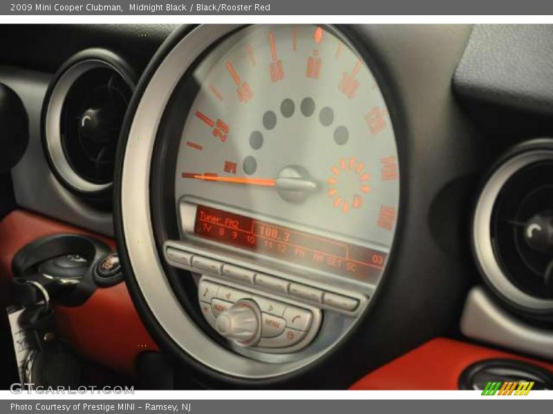 Midnight Black / Black/Rooster Red 2009 Mini Cooper Clubman
