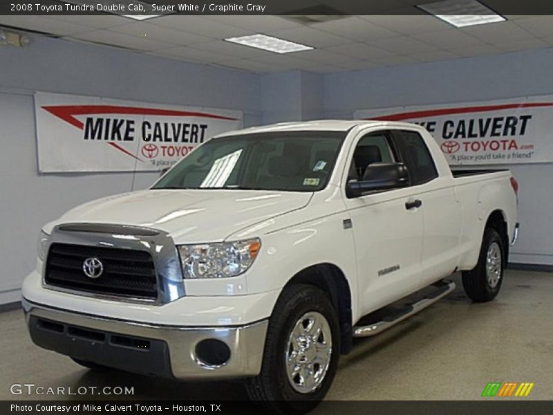 Super White / Graphite Gray 2008 Toyota Tundra Double Cab