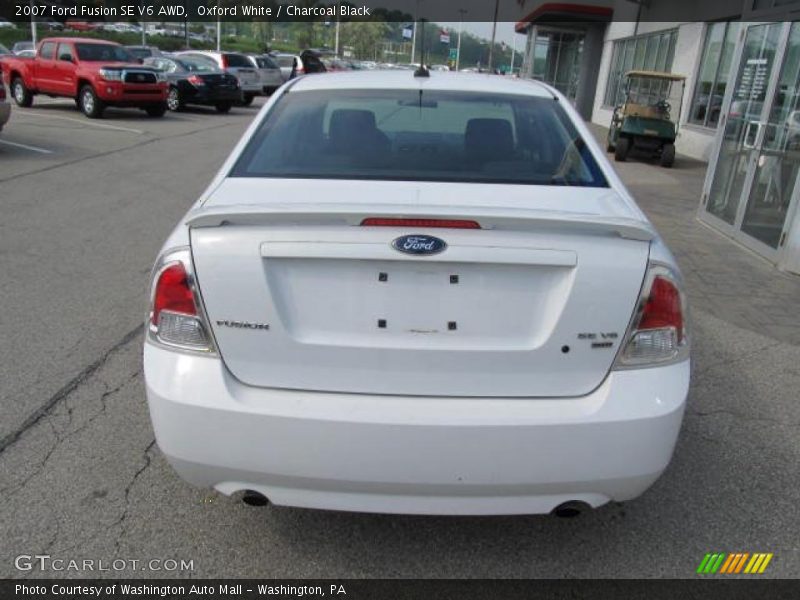 Oxford White / Charcoal Black 2007 Ford Fusion SE V6 AWD
