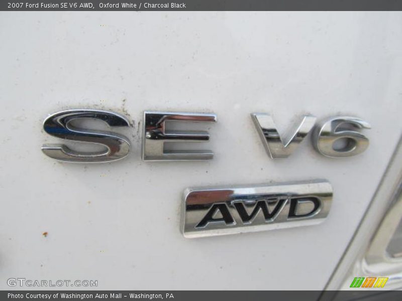 Oxford White / Charcoal Black 2007 Ford Fusion SE V6 AWD