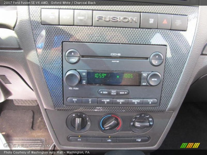 Oxford White / Charcoal Black 2007 Ford Fusion SE V6 AWD