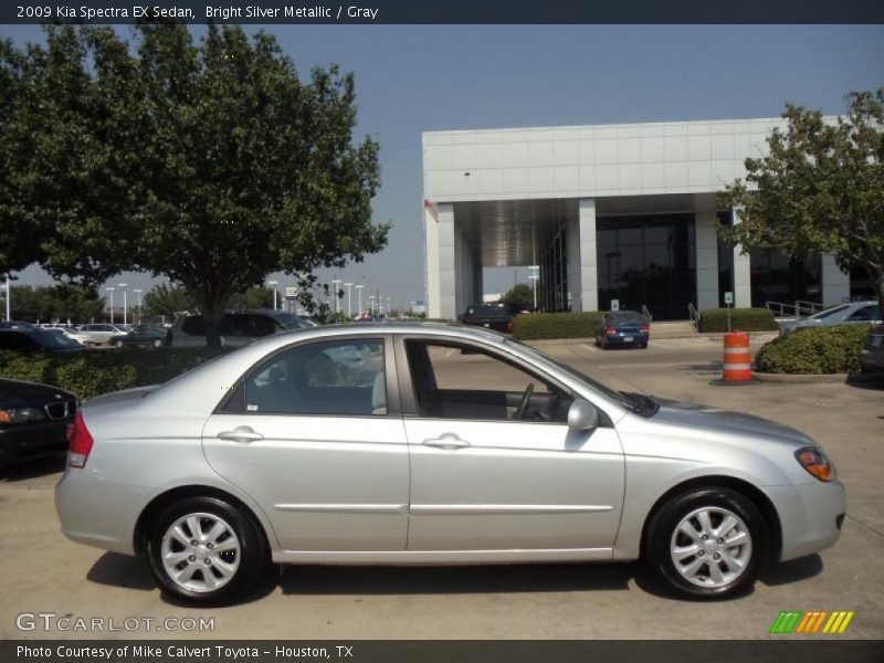 Bright Silver Metallic / Gray 2009 Kia Spectra EX Sedan
