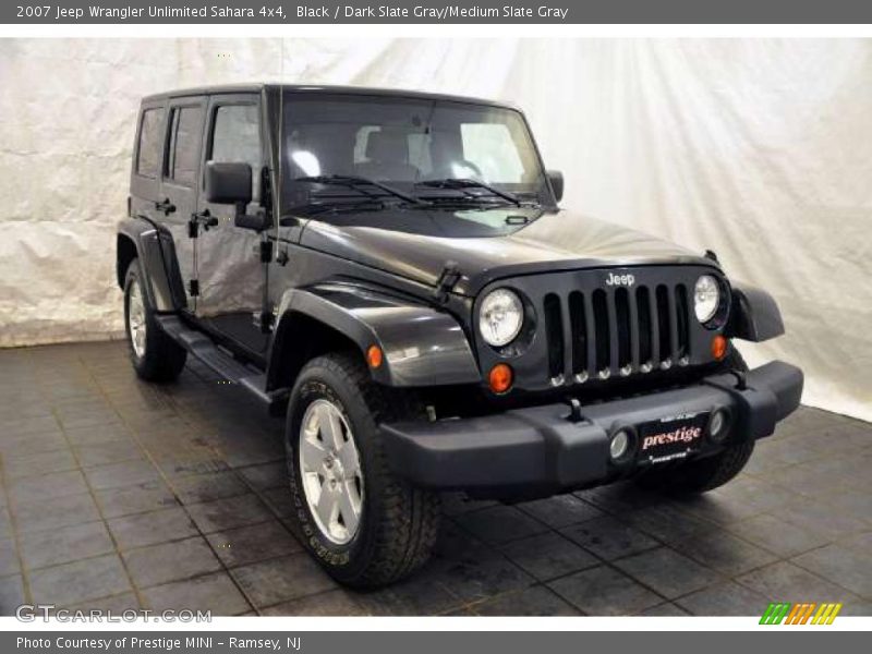 Black / Dark Slate Gray/Medium Slate Gray 2007 Jeep Wrangler Unlimited Sahara 4x4