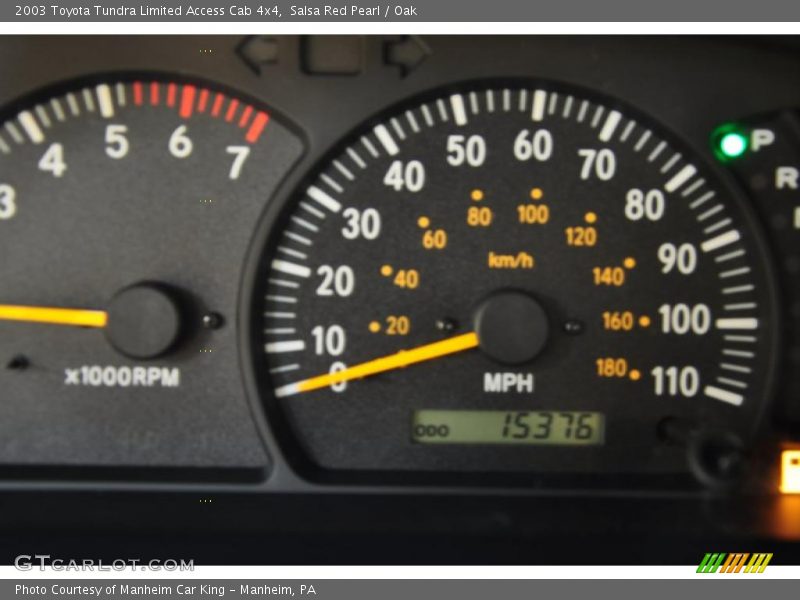 Salsa Red Pearl / Oak 2003 Toyota Tundra Limited Access Cab 4x4