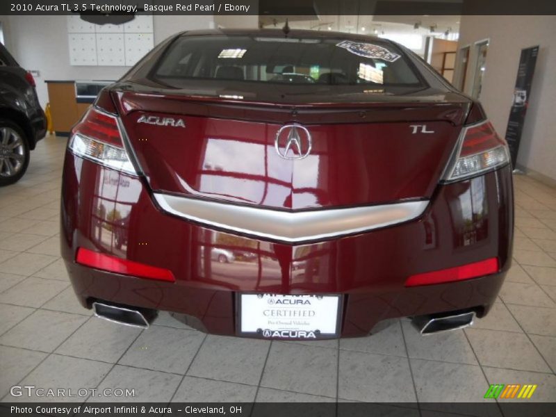 Basque Red Pearl / Ebony 2010 Acura TL 3.5 Technology