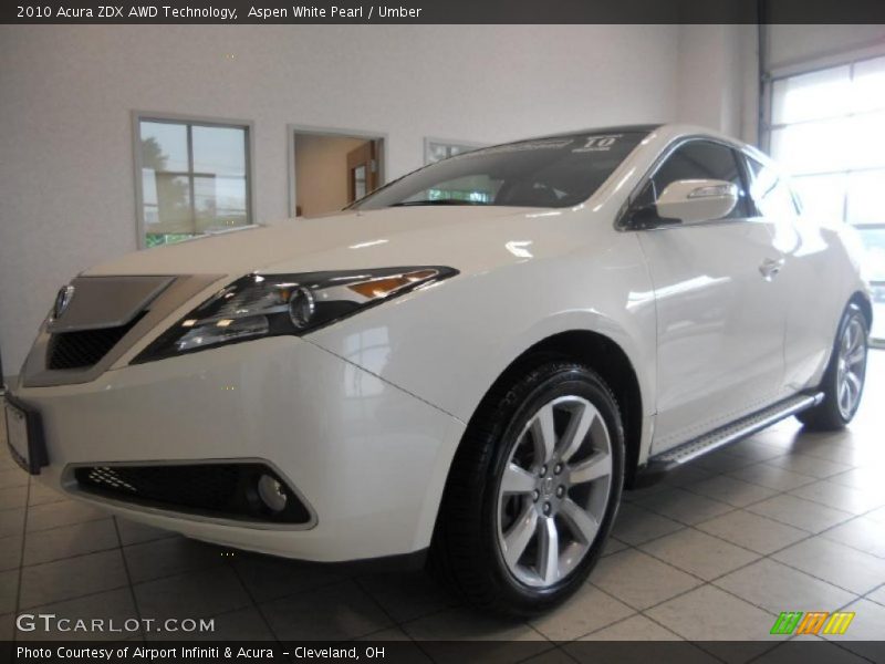 Aspen White Pearl / Umber 2010 Acura ZDX AWD Technology