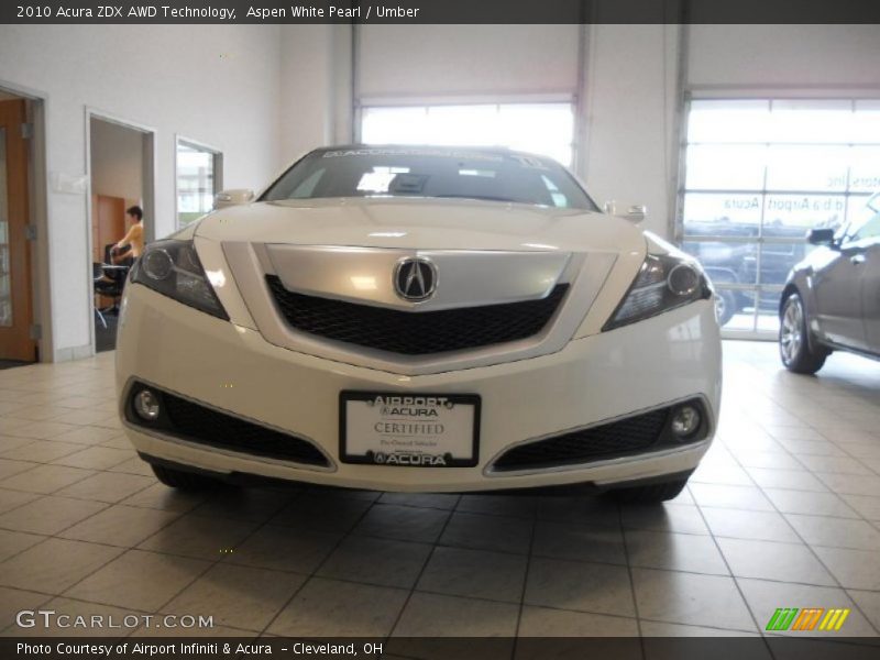 Aspen White Pearl / Umber 2010 Acura ZDX AWD Technology