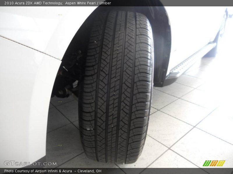 Aspen White Pearl / Umber 2010 Acura ZDX AWD Technology