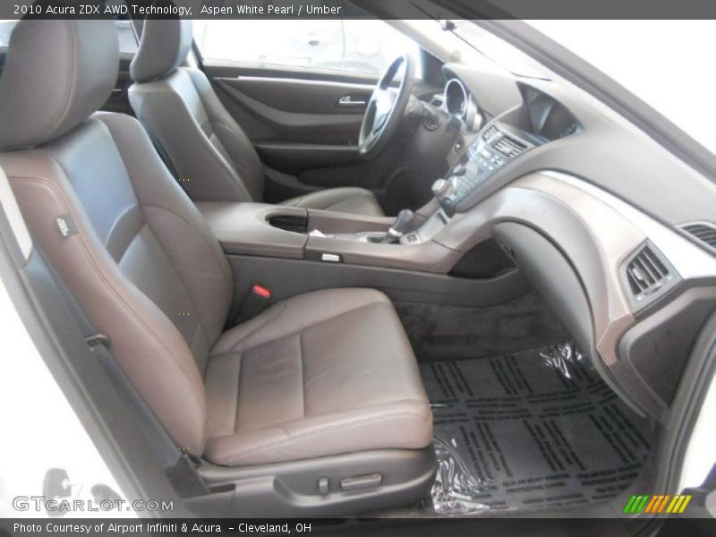  2010 ZDX AWD Technology Umber Interior