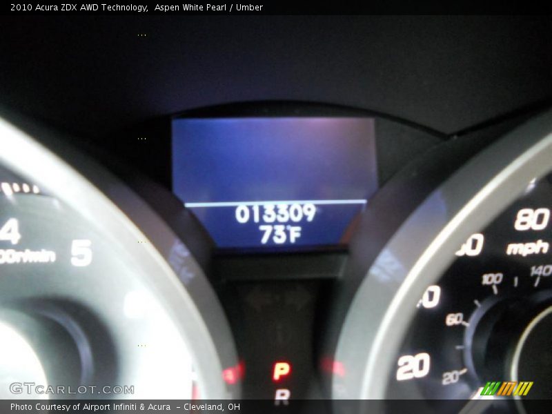Aspen White Pearl / Umber 2010 Acura ZDX AWD Technology