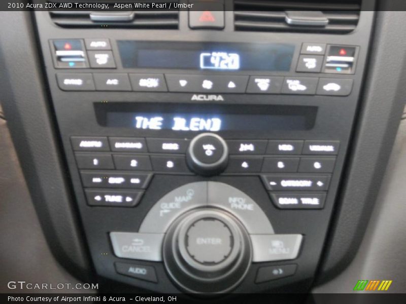 Aspen White Pearl / Umber 2010 Acura ZDX AWD Technology