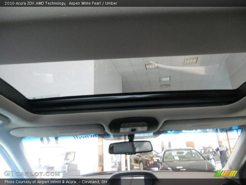 Aspen White Pearl / Umber 2010 Acura ZDX AWD Technology