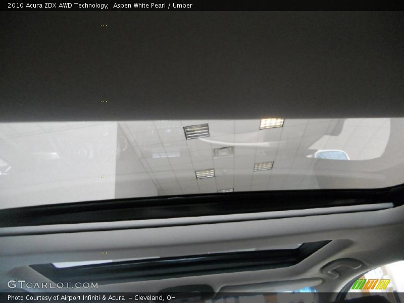 Aspen White Pearl / Umber 2010 Acura ZDX AWD Technology