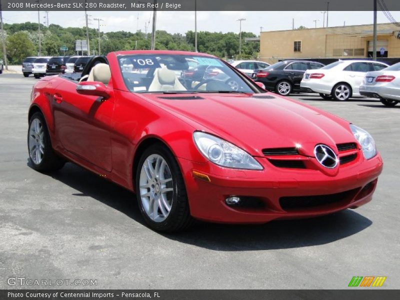 Mars Red / Beige 2008 Mercedes-Benz SLK 280 Roadster