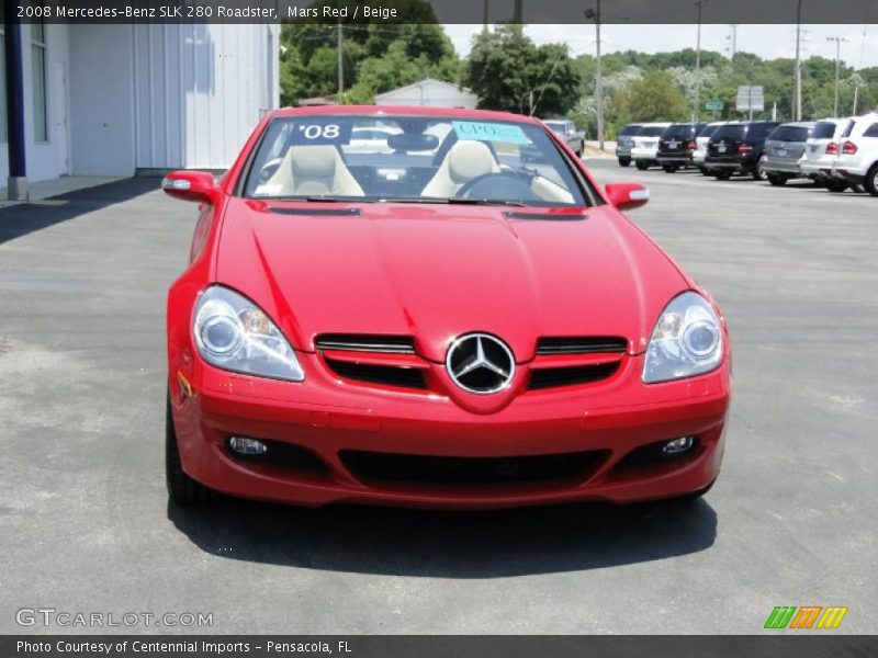 Mars Red / Beige 2008 Mercedes-Benz SLK 280 Roadster