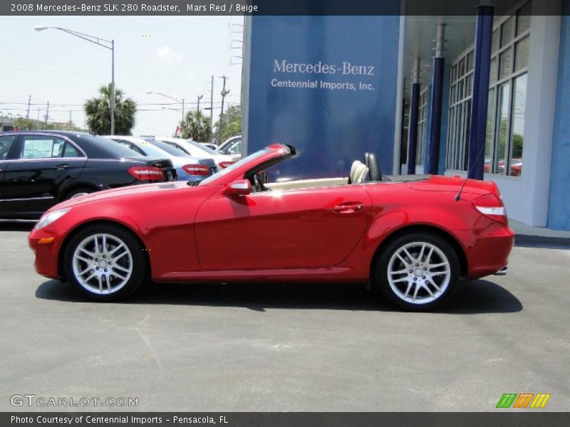 Mars Red / Beige 2008 Mercedes-Benz SLK 280 Roadster