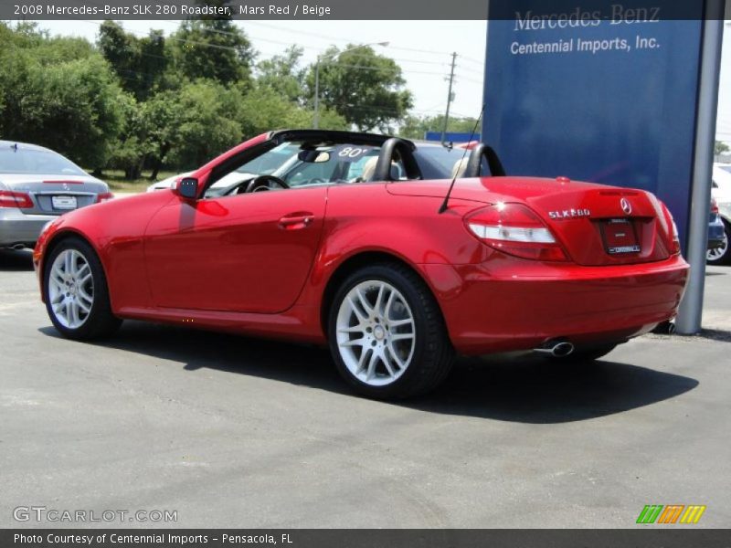 Mars Red / Beige 2008 Mercedes-Benz SLK 280 Roadster