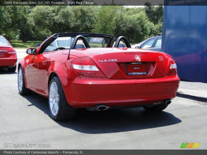 Mars Red / Beige 2008 Mercedes-Benz SLK 280 Roadster